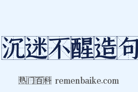 沉迷不醒造句是什么意思的图片